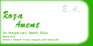 roza ament business card