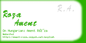 roza ament business card